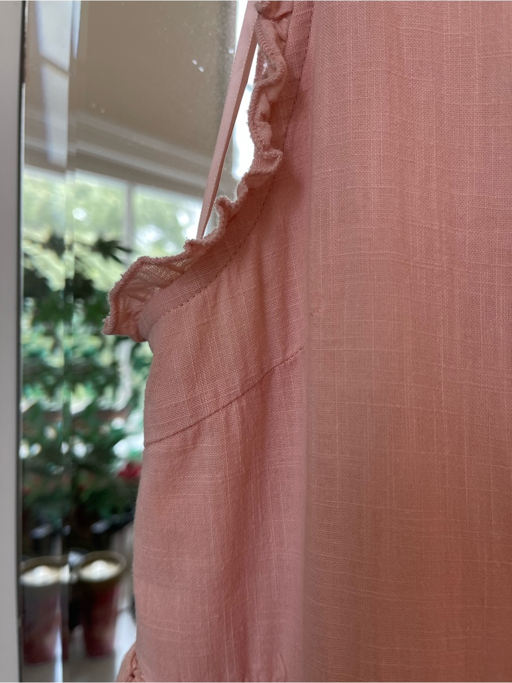 Women’s size M Loveriche Blush Pink Eyelet Tiered Sundress. - Picture 4 of 8
